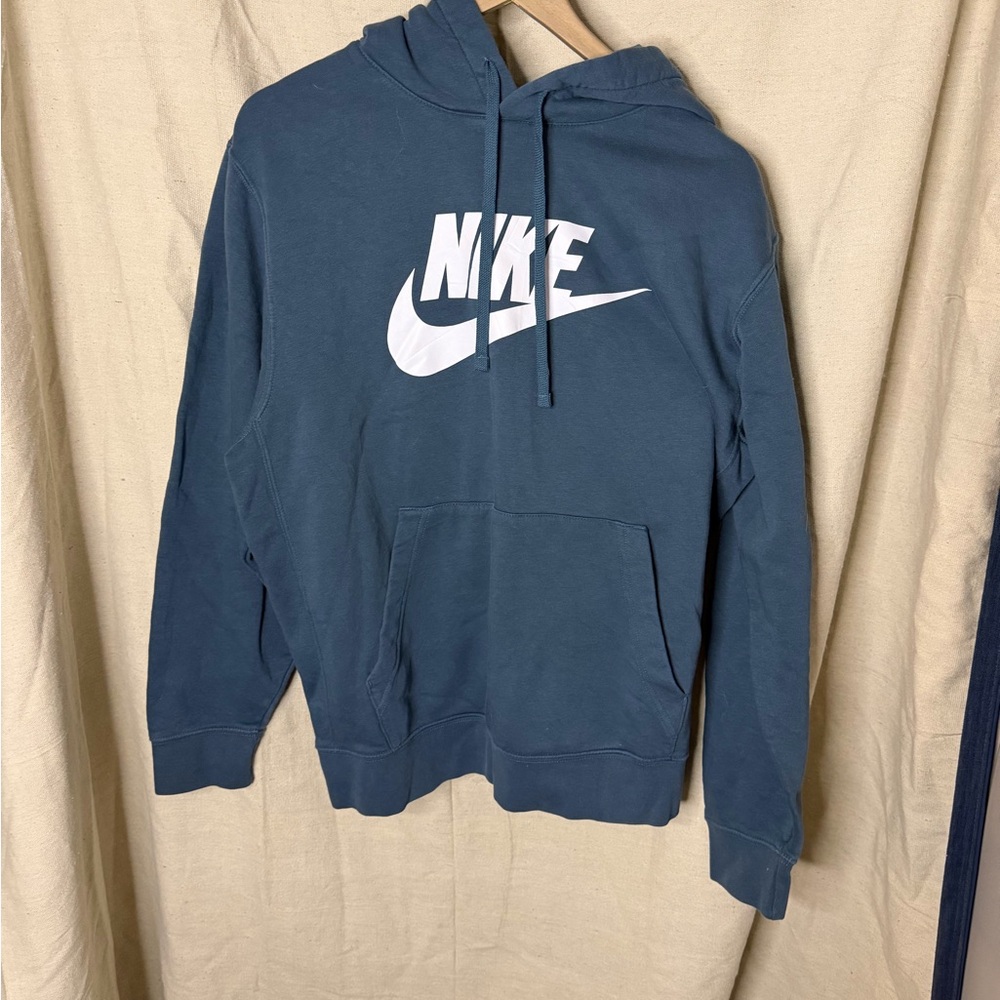 Nike Blue Hoodie with White Logo